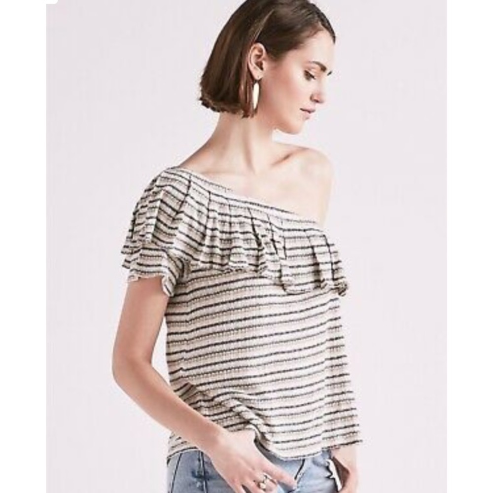 Lucky Brand One Shoulder Knit Top Size Medium